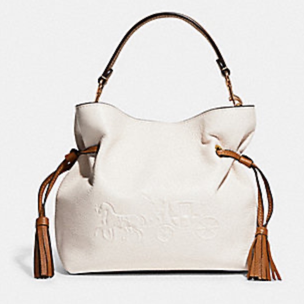 COACH LEATHER ANDY TOTE/CROSSBODY IN GORGEOUS CHALK MULTI - NWT!